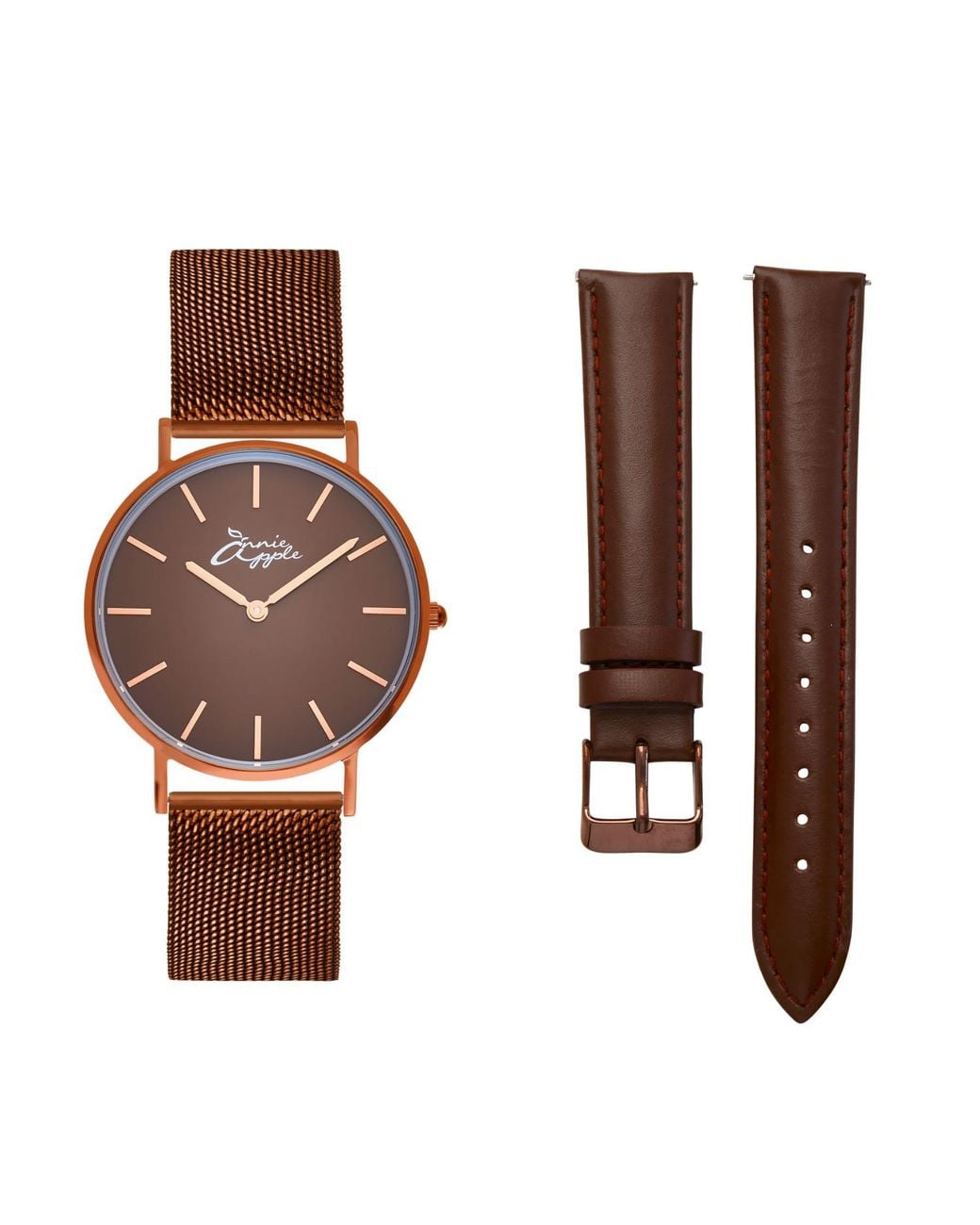 Bermuda Watch Company Multicolor Annie Apple Jumeirah Rose Gold Mocha Interchangeable