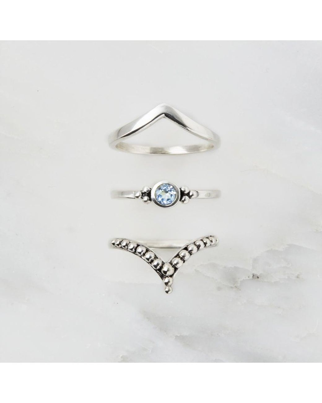 Charlotte's Web Jewellery Metallic Raja Silver Stacking Ring