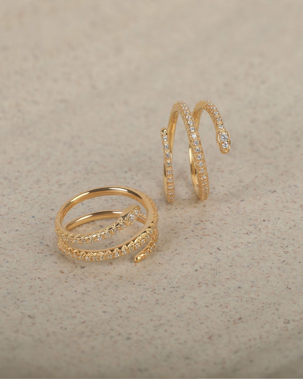 The Jewelz White Serpent Muse Ring