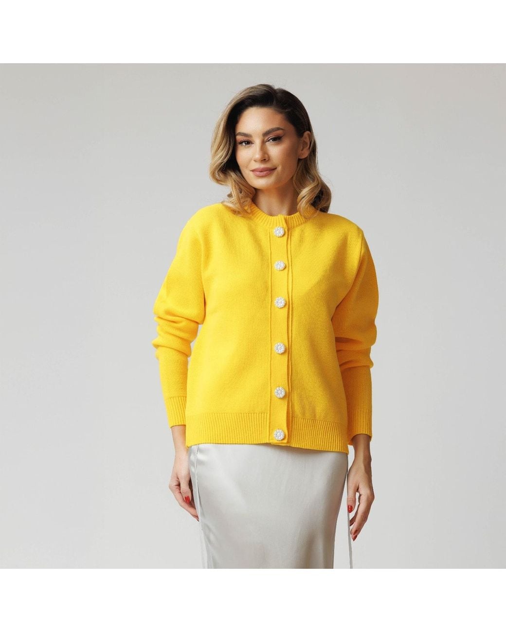 concept A trois Yellow Cardigan