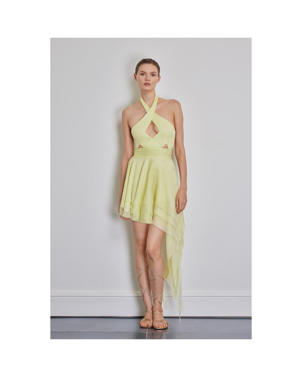 Anse Victorin Yellow Pantha Silk Dress