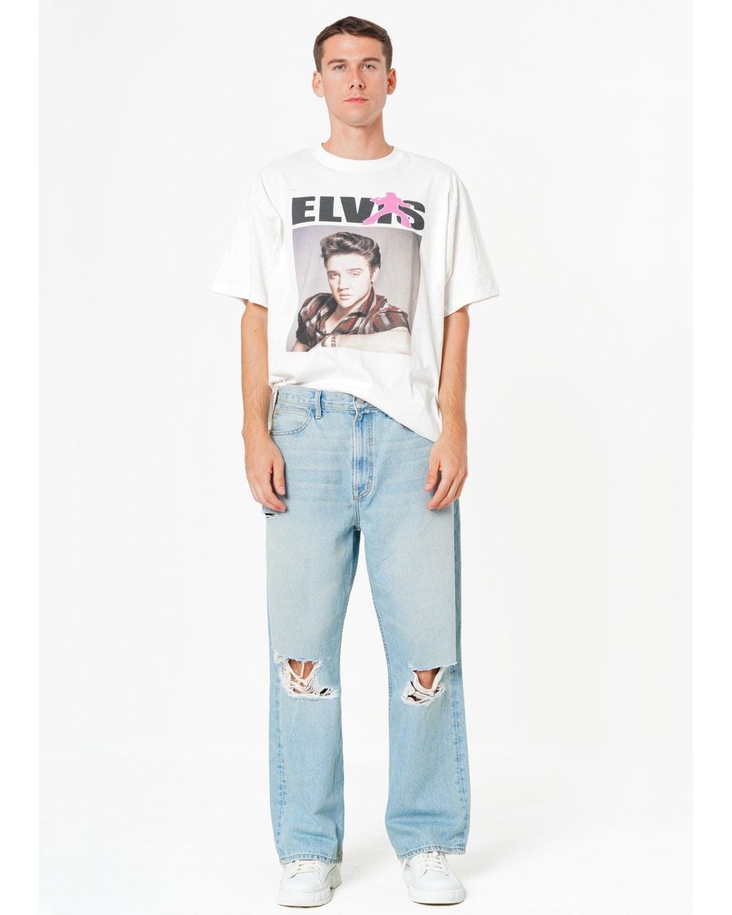 NOEND Blue Noend Slouch Loose Jeans for men