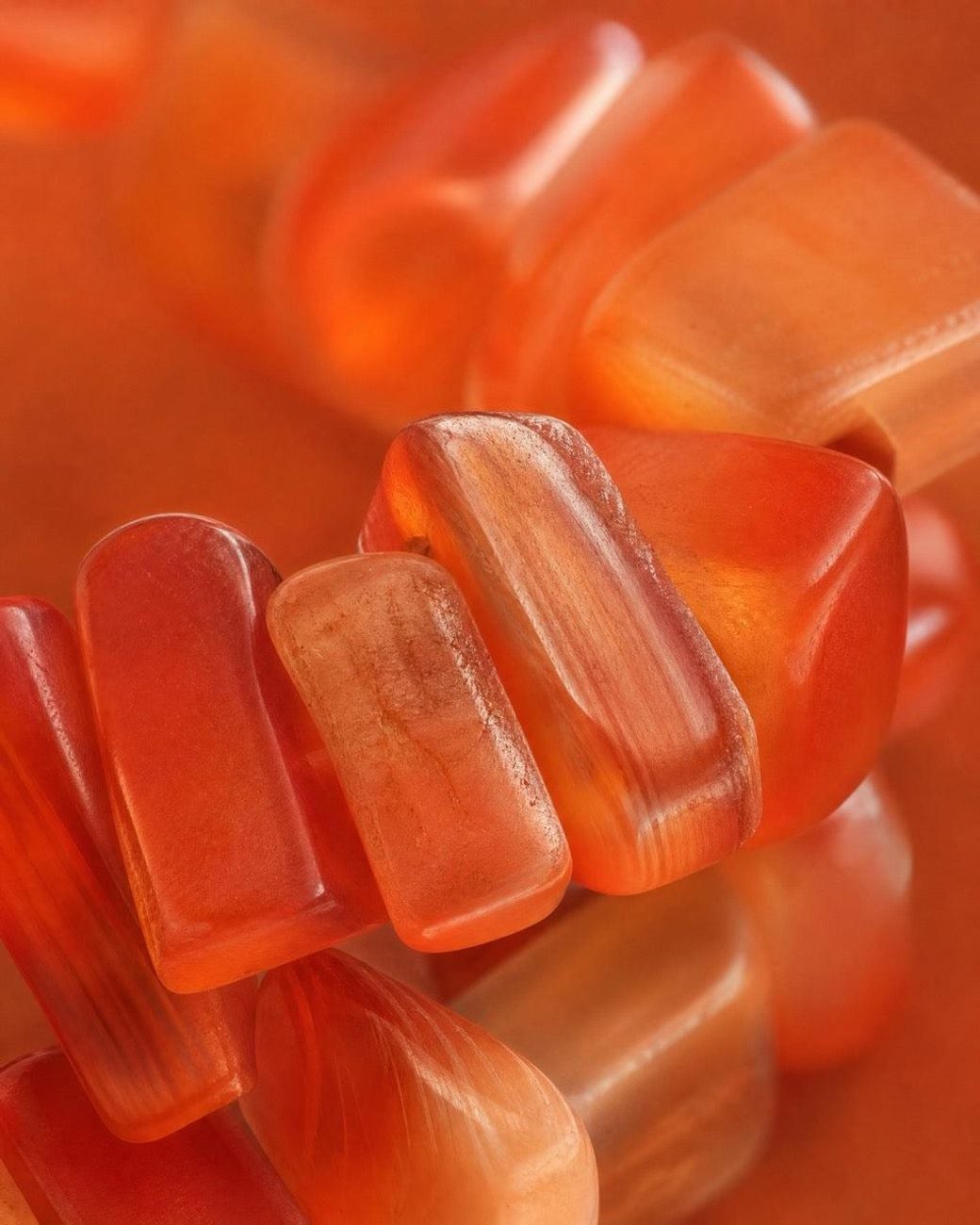 Saéa Red Carnelian Chunky Chip Stretch Bracelet
