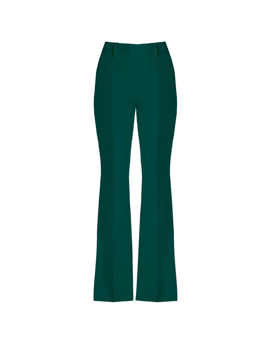 Angelika Jozefczyk Green High-Rise Flared Pants Palermo Emerald