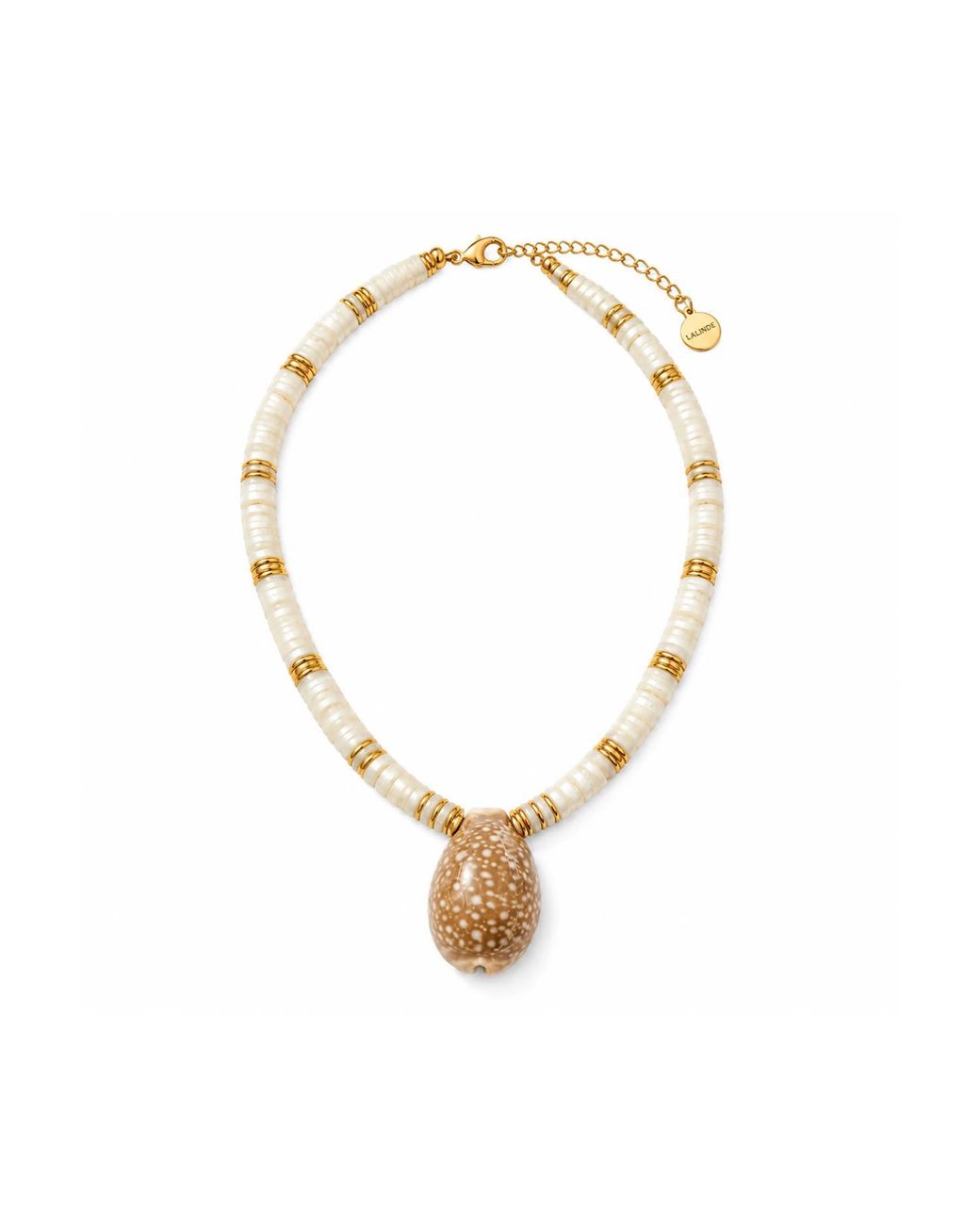 Lalinde Metallic Neutrals Reef Nácar Necklace