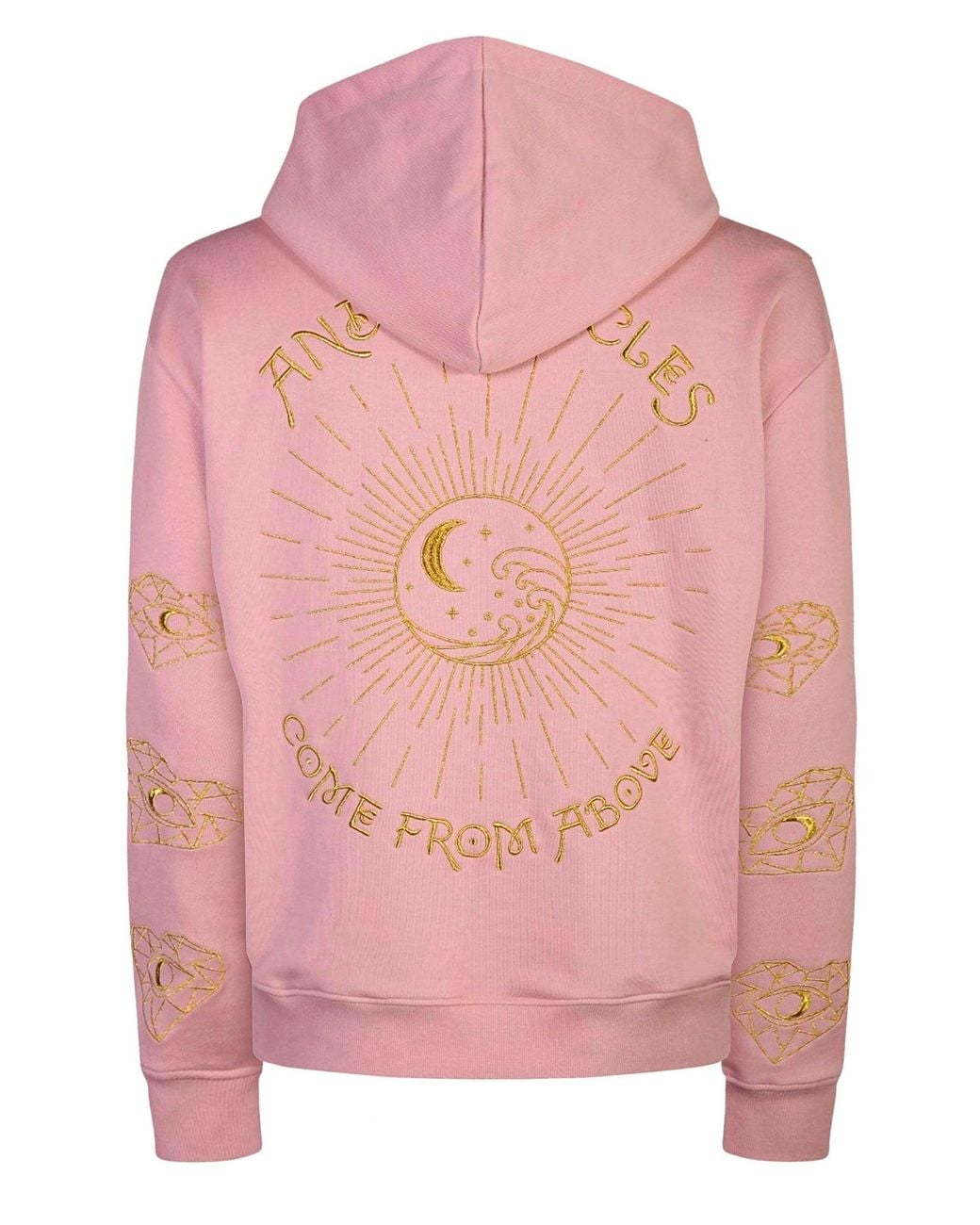 Miracles Manifester Pink Show Your Love Affirmation Embroidered Hoodie