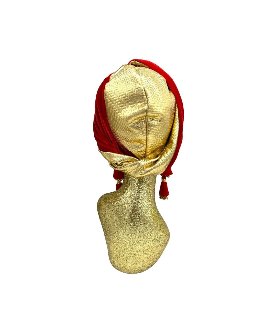 Julia Clancey Red Zia Golden & Ruby Mini Dorado Reversible Turban