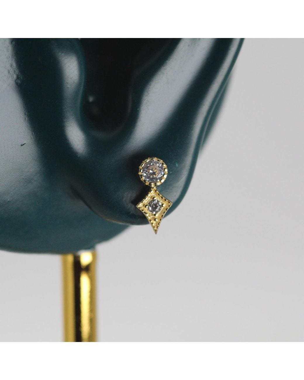 VicStoneNYC Fine Jewelry Metallic Antique Stud Earrings
