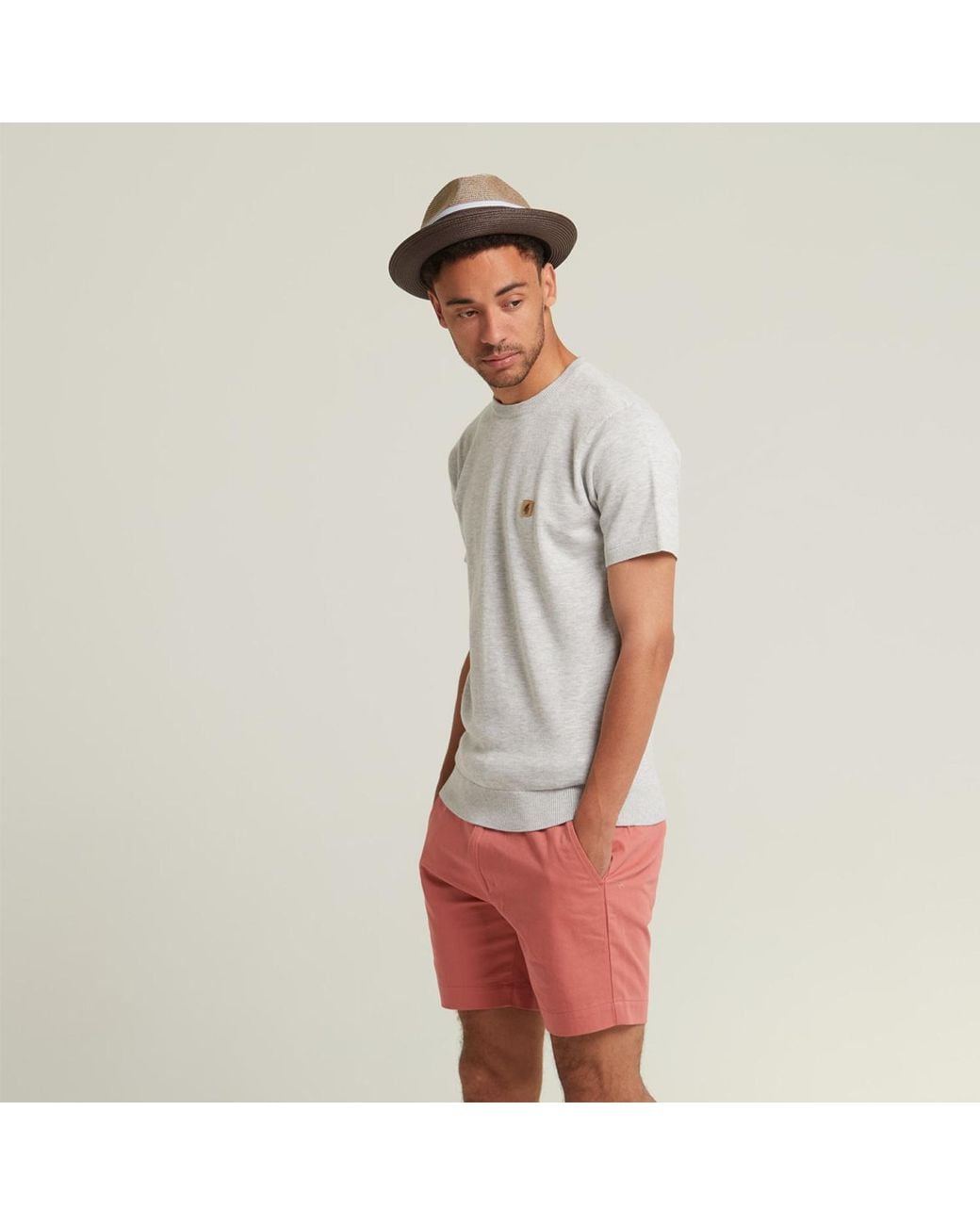 Dasmarca Hats Blue Neutrals Dasmarca Verona Sky Lightweight Summer Two Tone Straw Fedora Hat For And for men