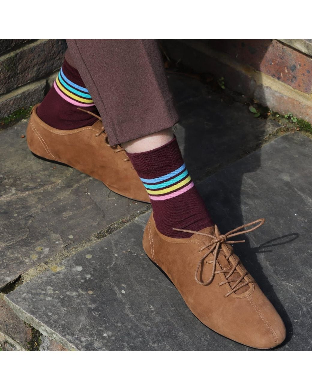 Peper Harow - Made in England Purple Mix Tape Socks –
