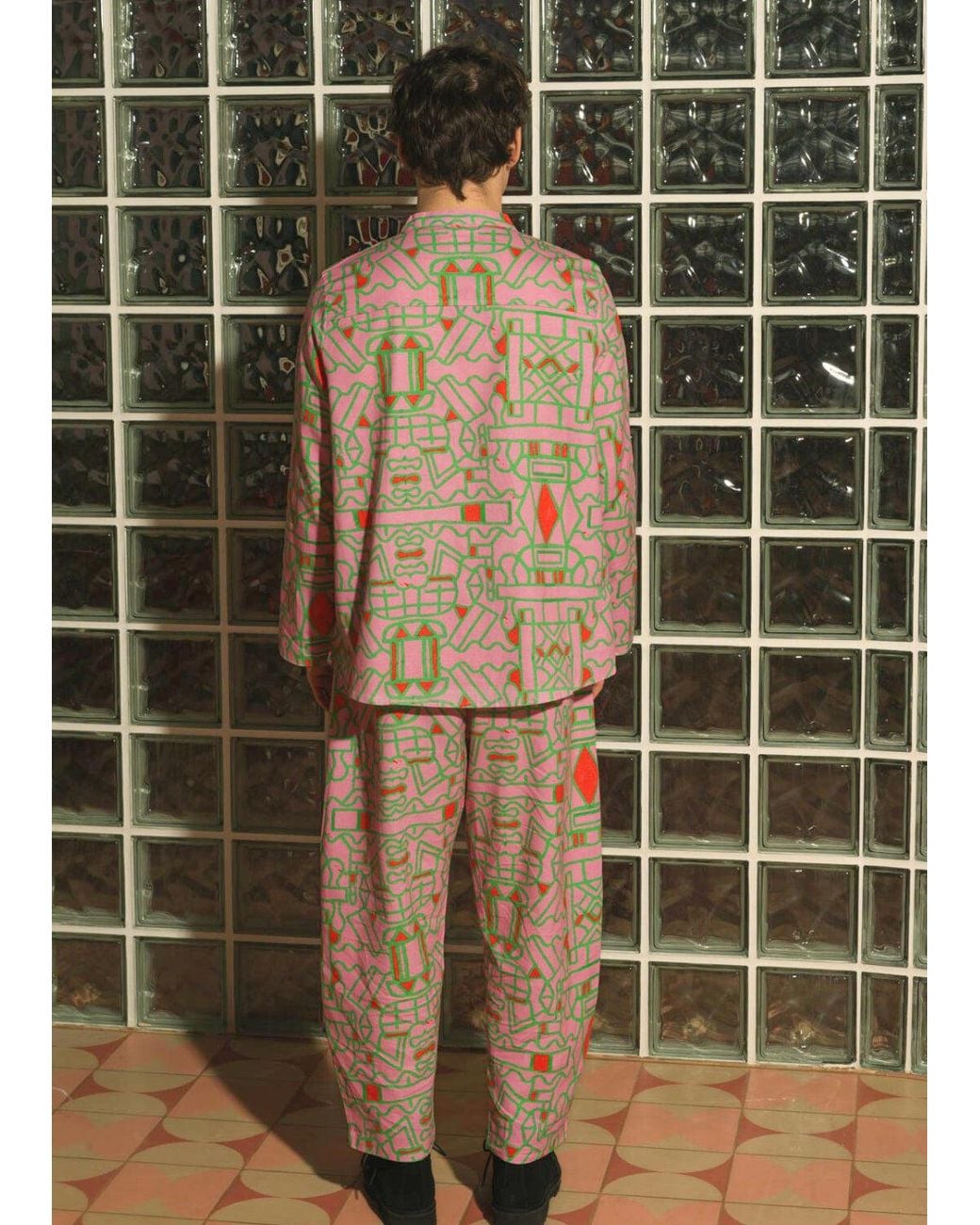 Wild Clouds Multicolor Organic Cotton & Linen Shirt