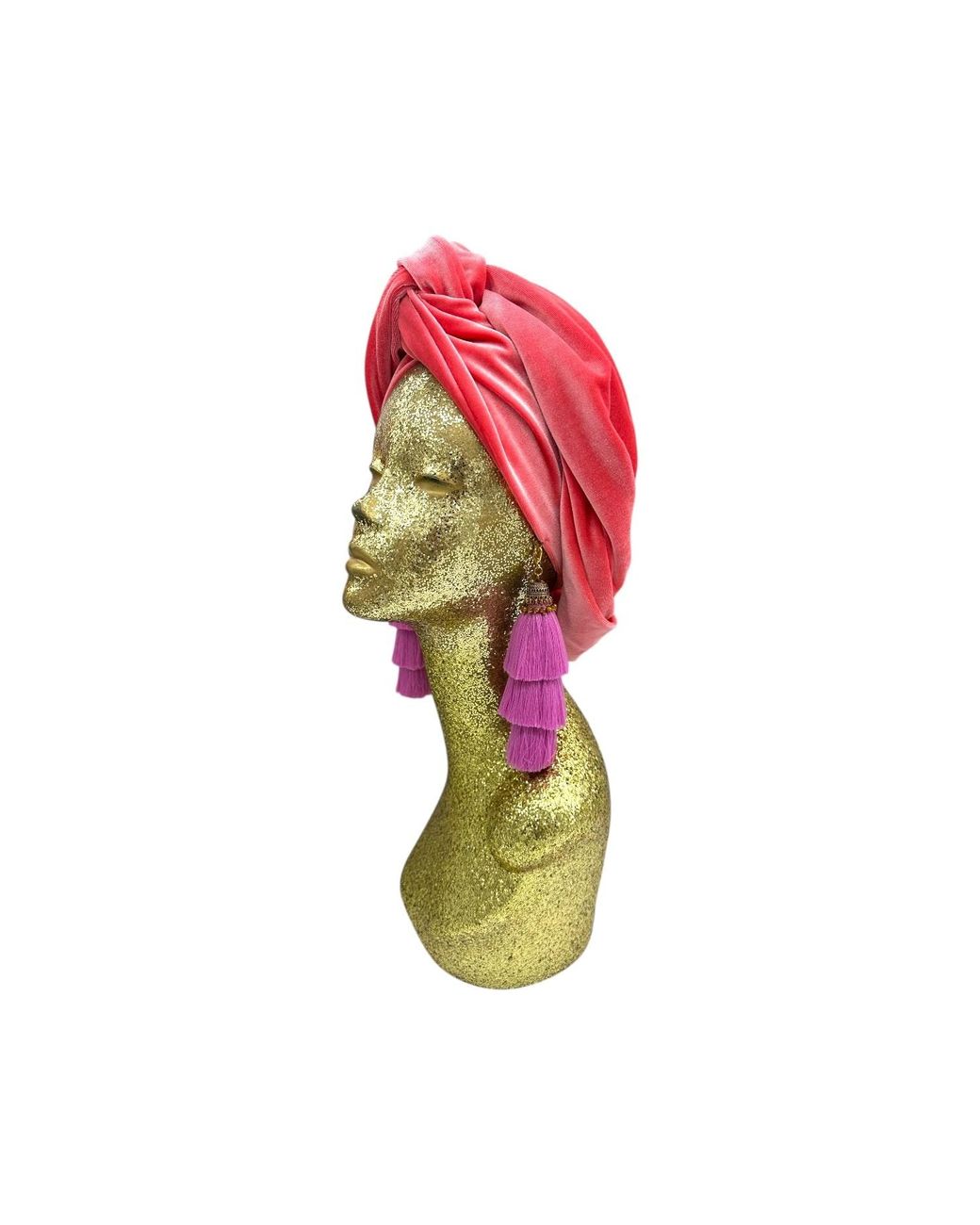 Julia Clancey Red Flamingo Lilac Swinglette Turban
