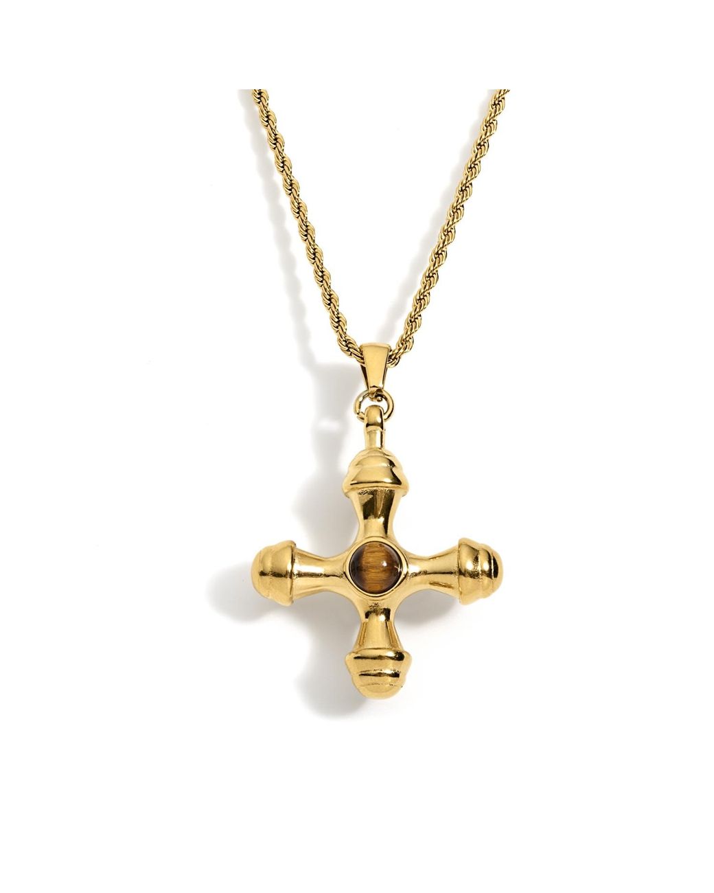 Olivia Le Metallic Adalena Vintage Cross Pendant Necklace
