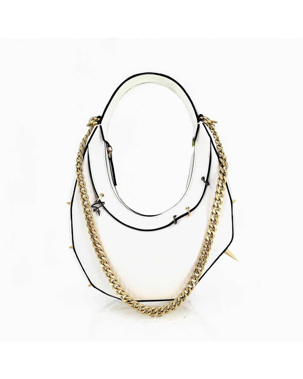 Pimpinicchio New York White Asymmetrical Hobo Bag