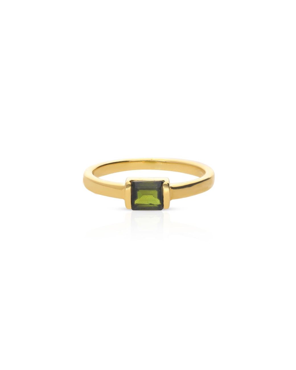 Preeti Sandhu Metallic 14K Plated Stone Ring