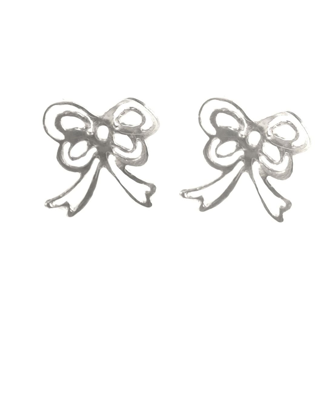 Lily Flo Jewellery Metallic Large Bow Earrings