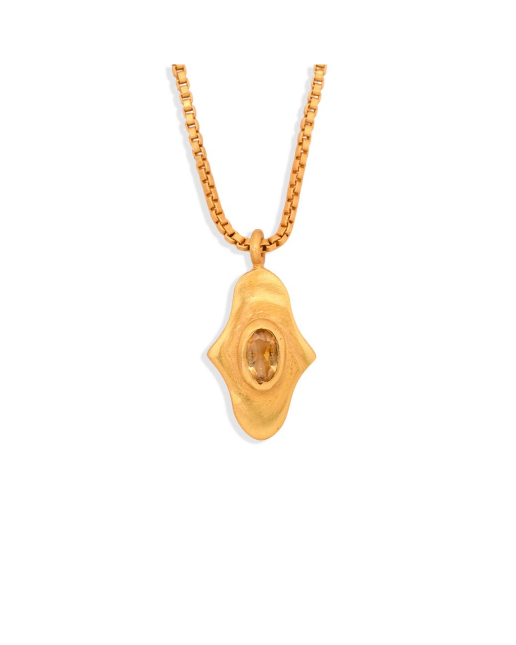 Opium Jewels Metallic Neutrals Birthstone Hamsa Necklace