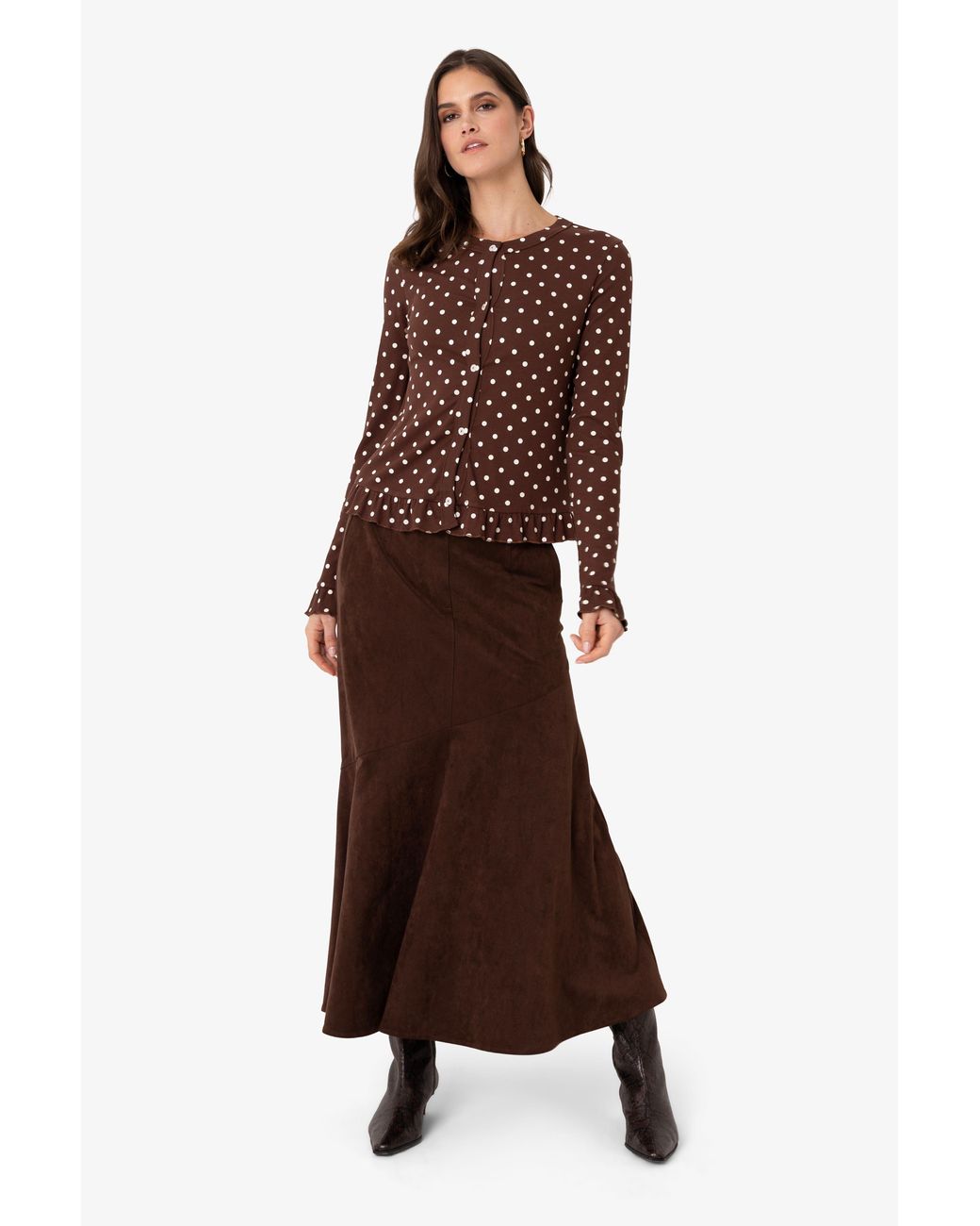 Amy Lynn Brown Edie Viscose Polkadot Cardigan