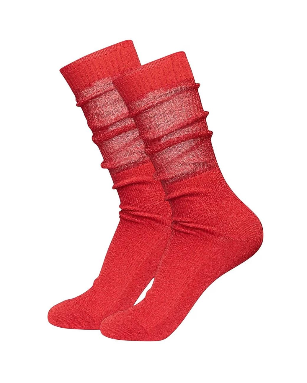 HIGH HEEL JUNGLE by KATHRYN EISMAN Red Glitter Dance Socks