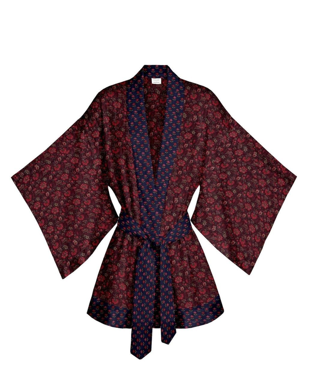 Artemis Muse Purple One Of A Kind Recyled Sari Kimono Unique One Hundred And Twenty Nine