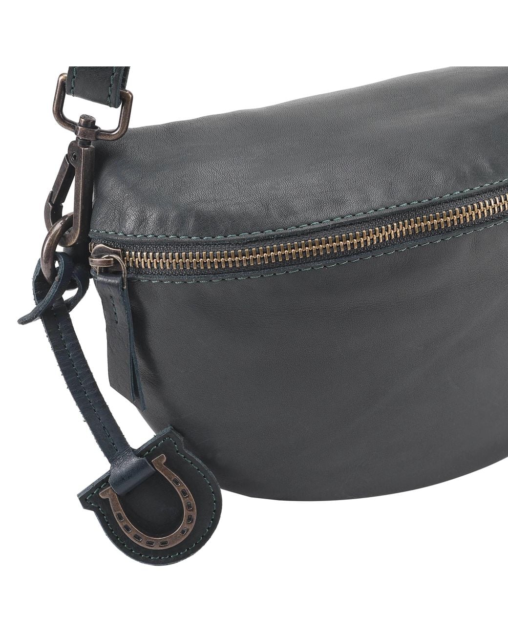 Lloyd Baker Gray Birch Leather Crossbody Bag