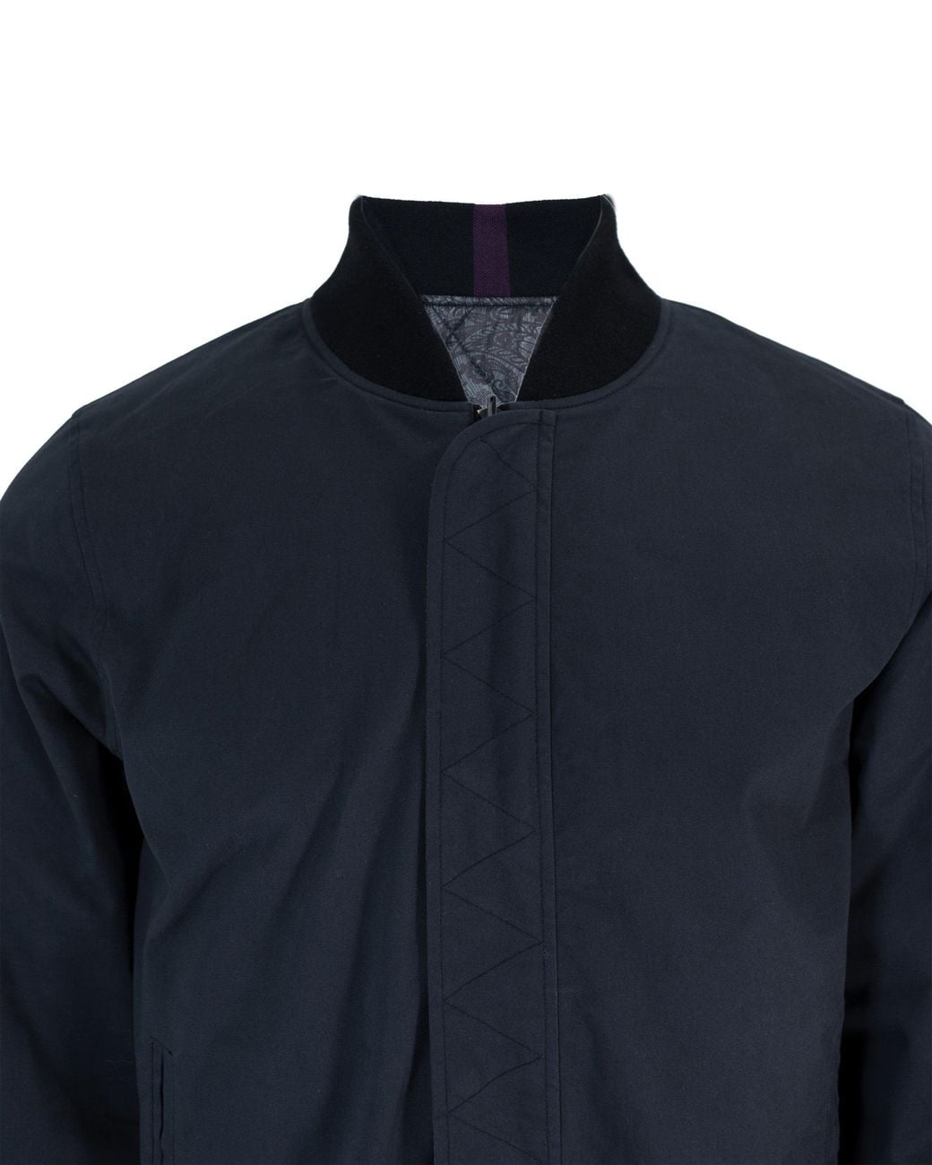 Lords of Harlech Blue Ron Reversible Bomber Jacket In Black for men