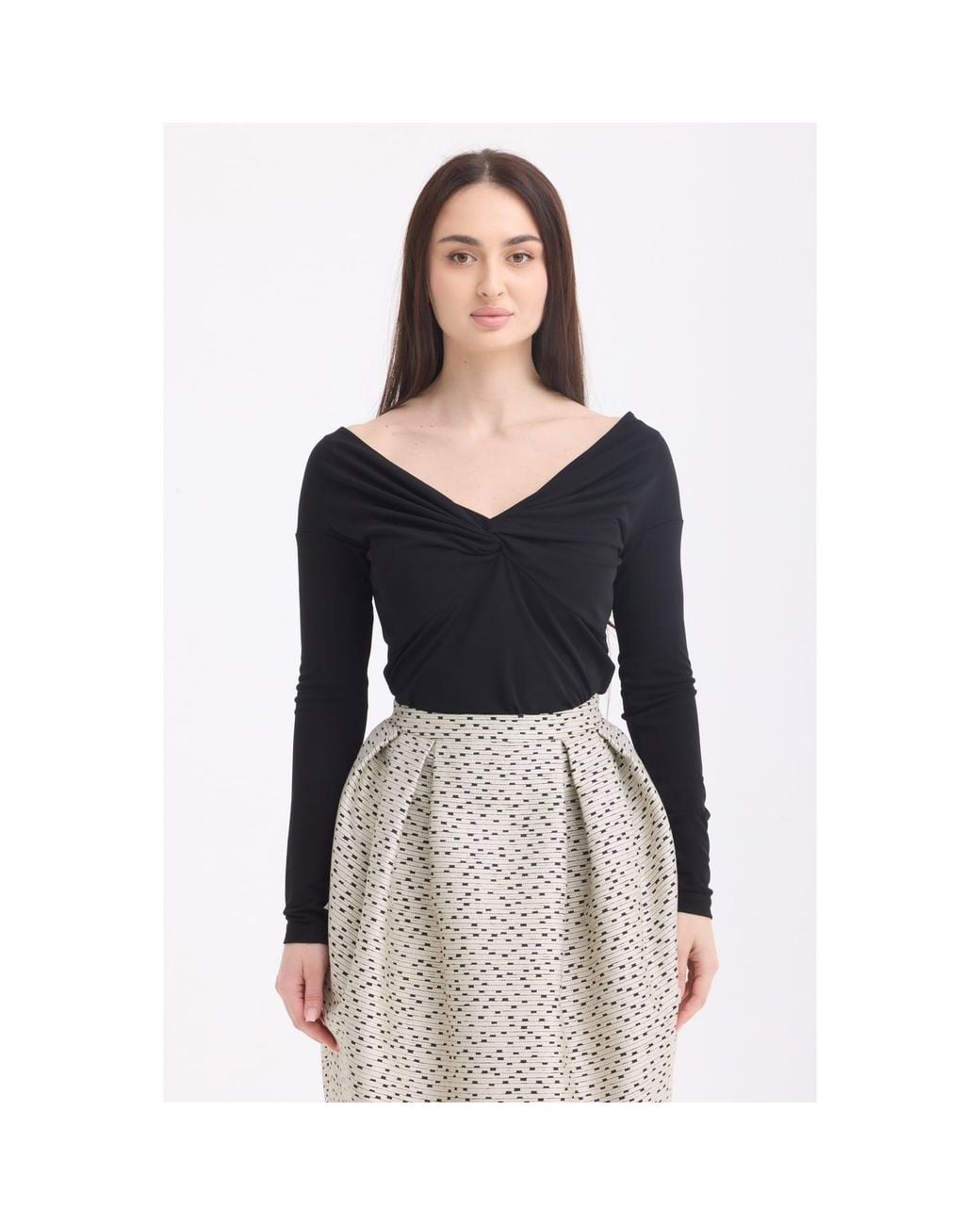 Georgette Black Noir Veil Top