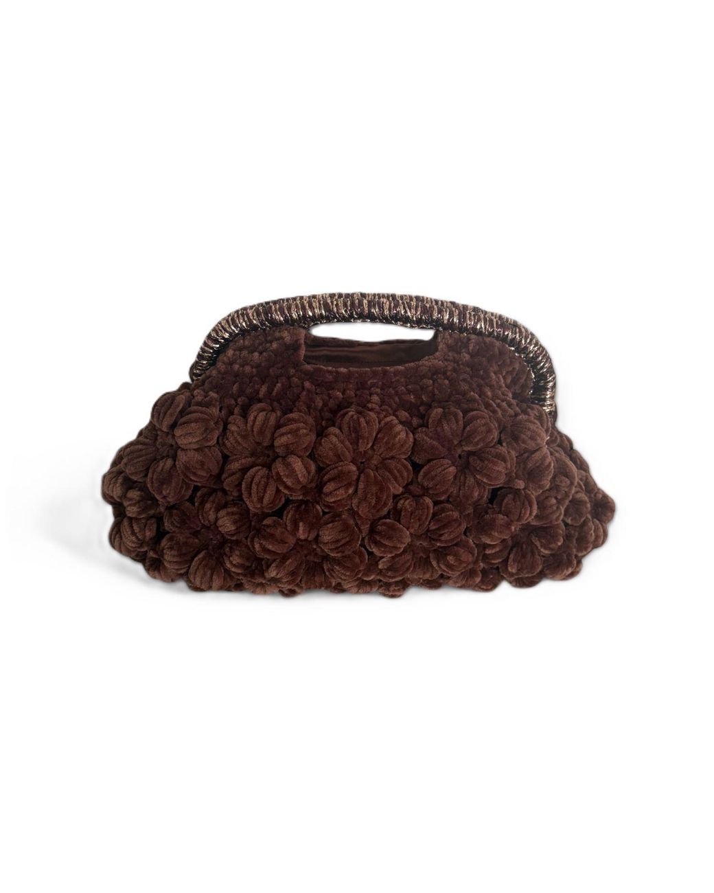 Springmoonatelier Brown Handmade Crochet Designer Bag