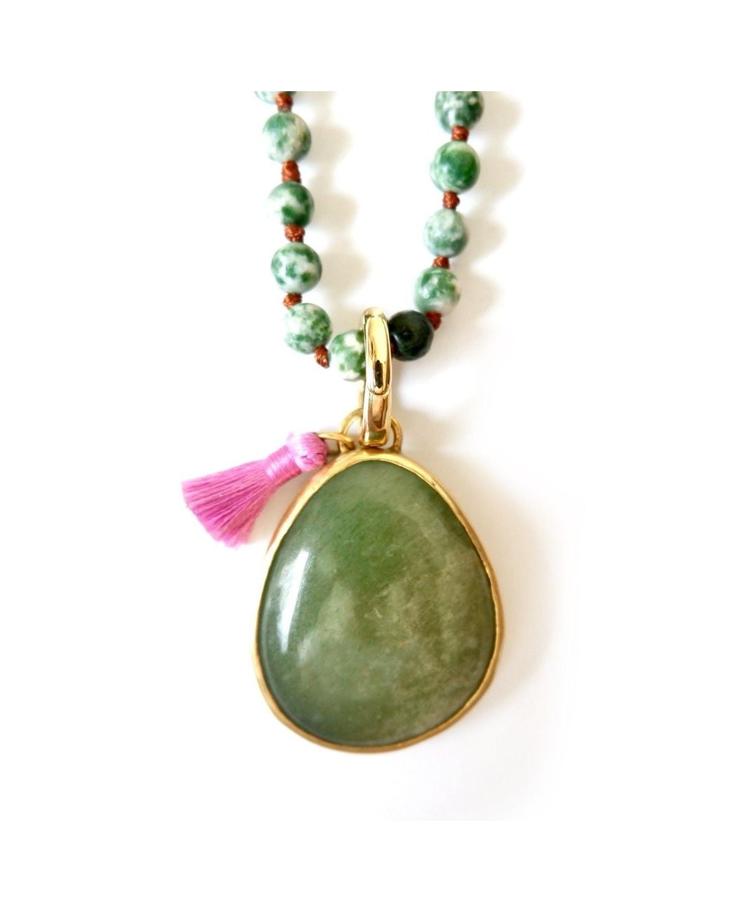 Persia Dona Jewelry Green Gemstone X Heart Love Necklace
