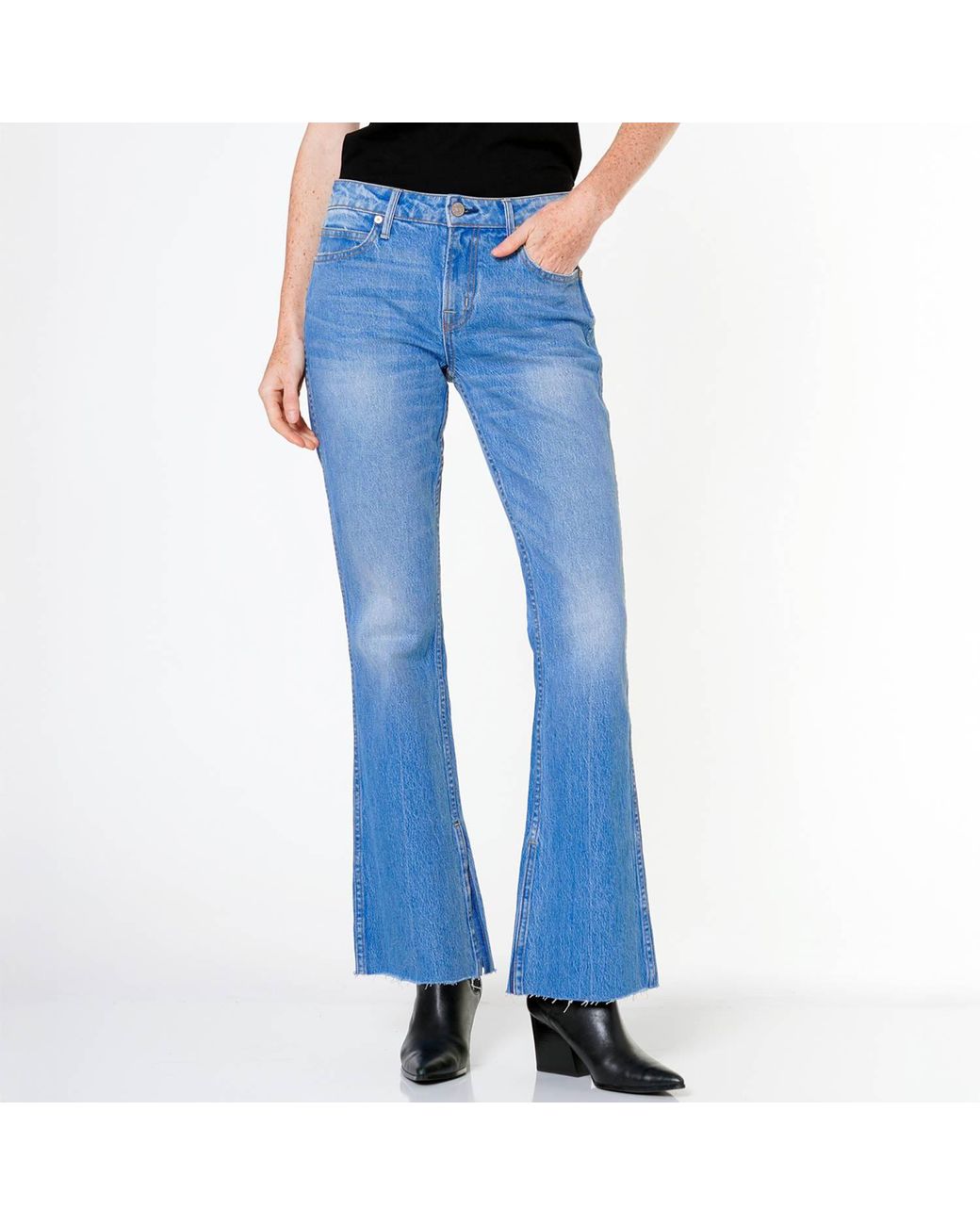 NOEND Blue Grace Mid Rise Flare
