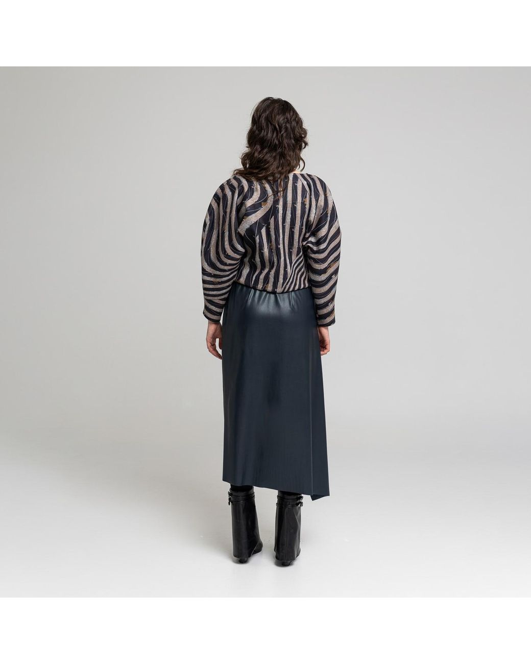 ARTISTA Blue Celeste Gathered Midi Skirt