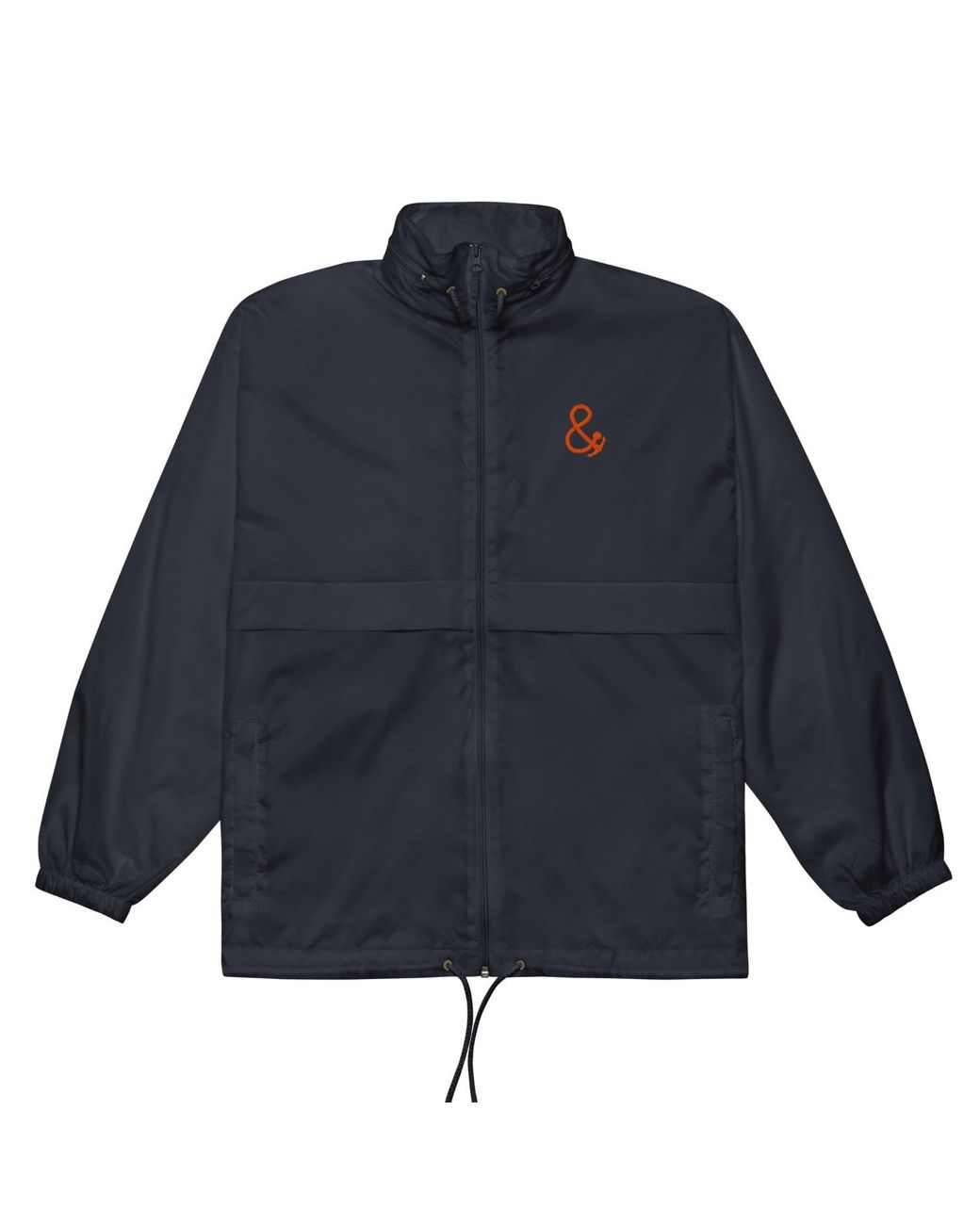 Anchor and Crew Blue Too Long & Low Sports Club League Embroidered Windbreaker Coat for men