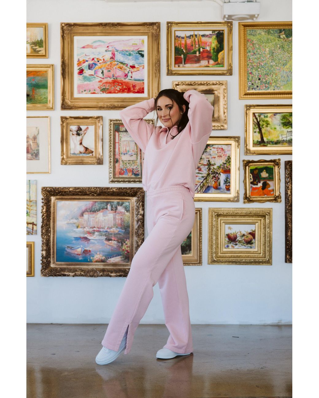 Ocio Leisurewear Pink Flare Pant