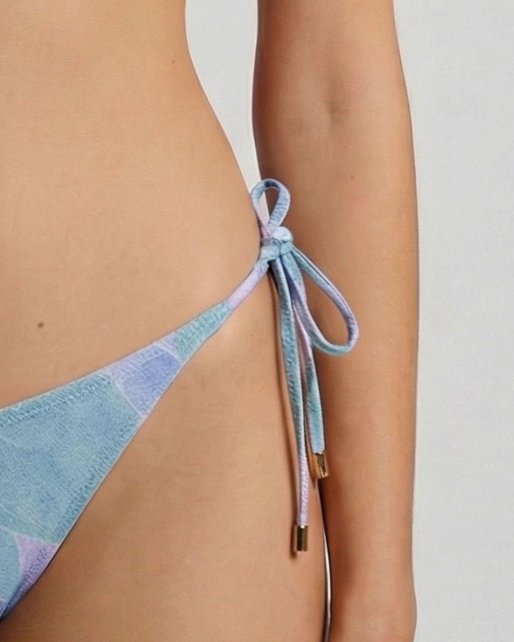 Lords of Harlech Blue Samara Grain Paisley Bikini Bottom