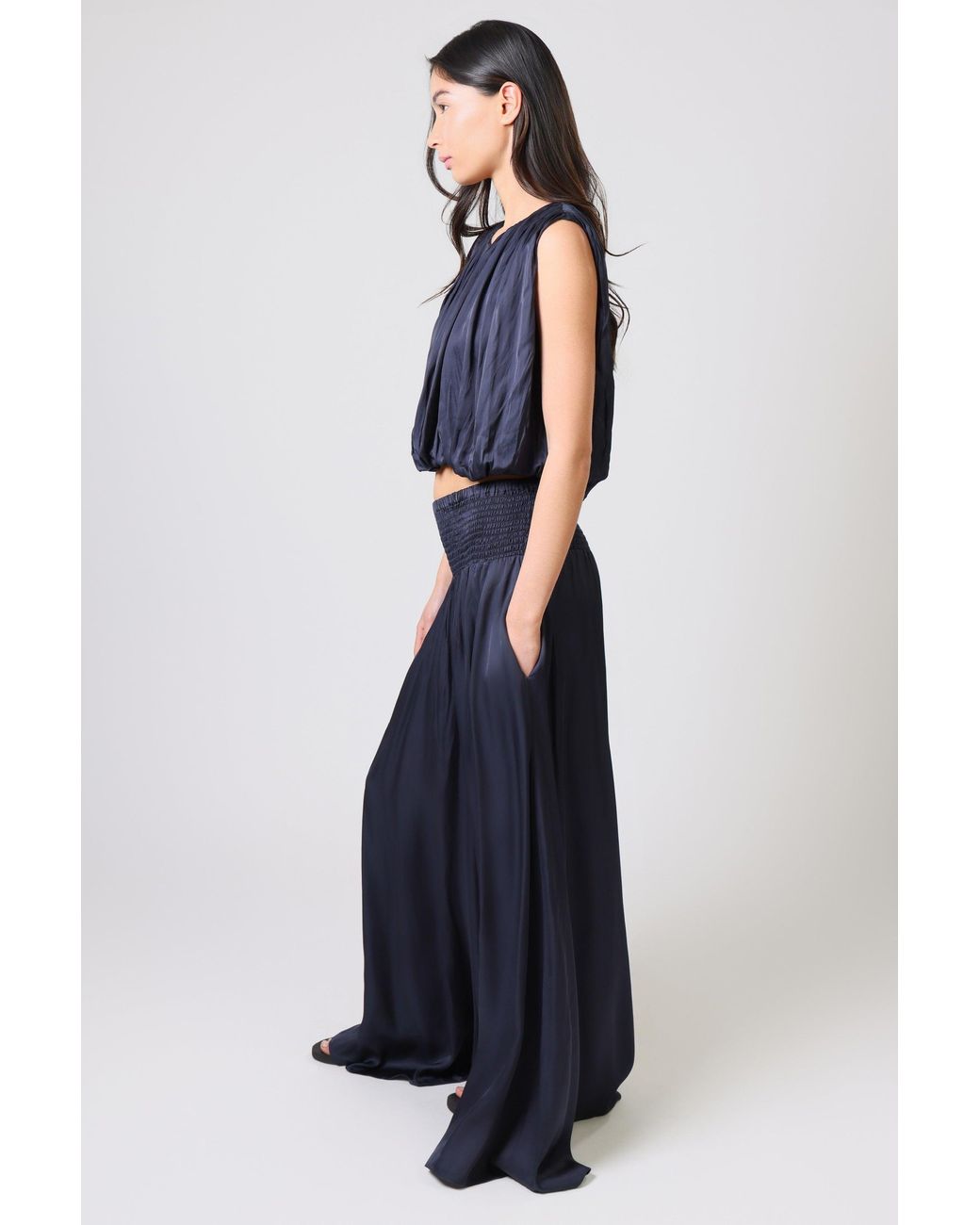 Traffic People Blue Any Moment Now Falls Sleeveless Top