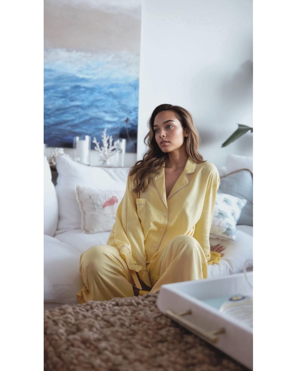 Carolina Benoit Yellow Luxury Bamboo Pajama Set