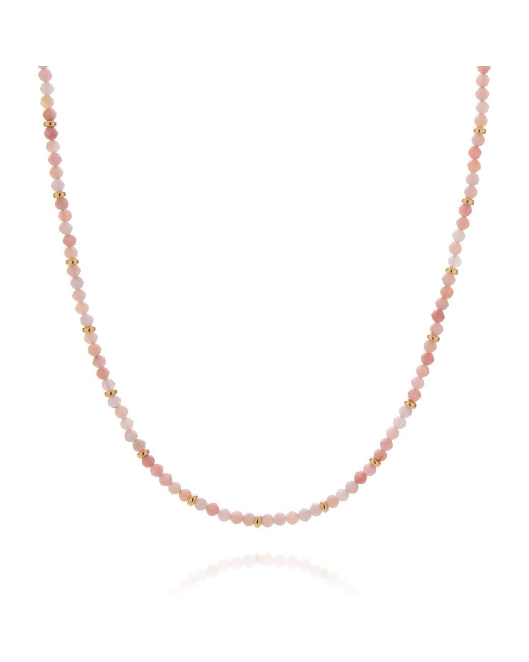 Nellou Jewellery Metallic Opal October Birthstone Orbit Necklace