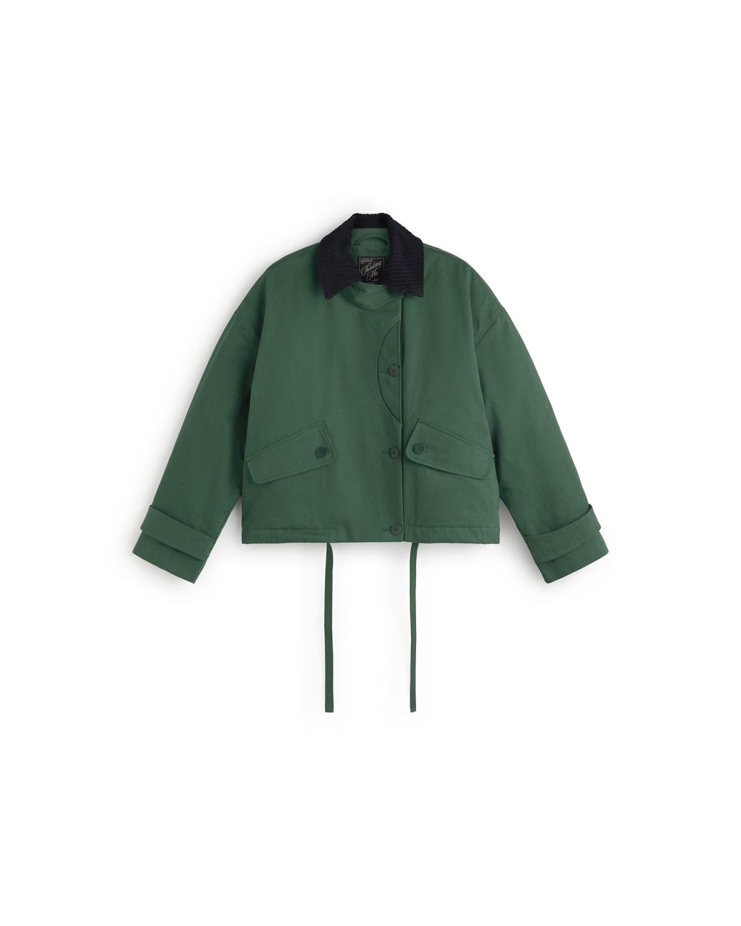 Thinking Mu Green Norma Oversized Quilted Jacket