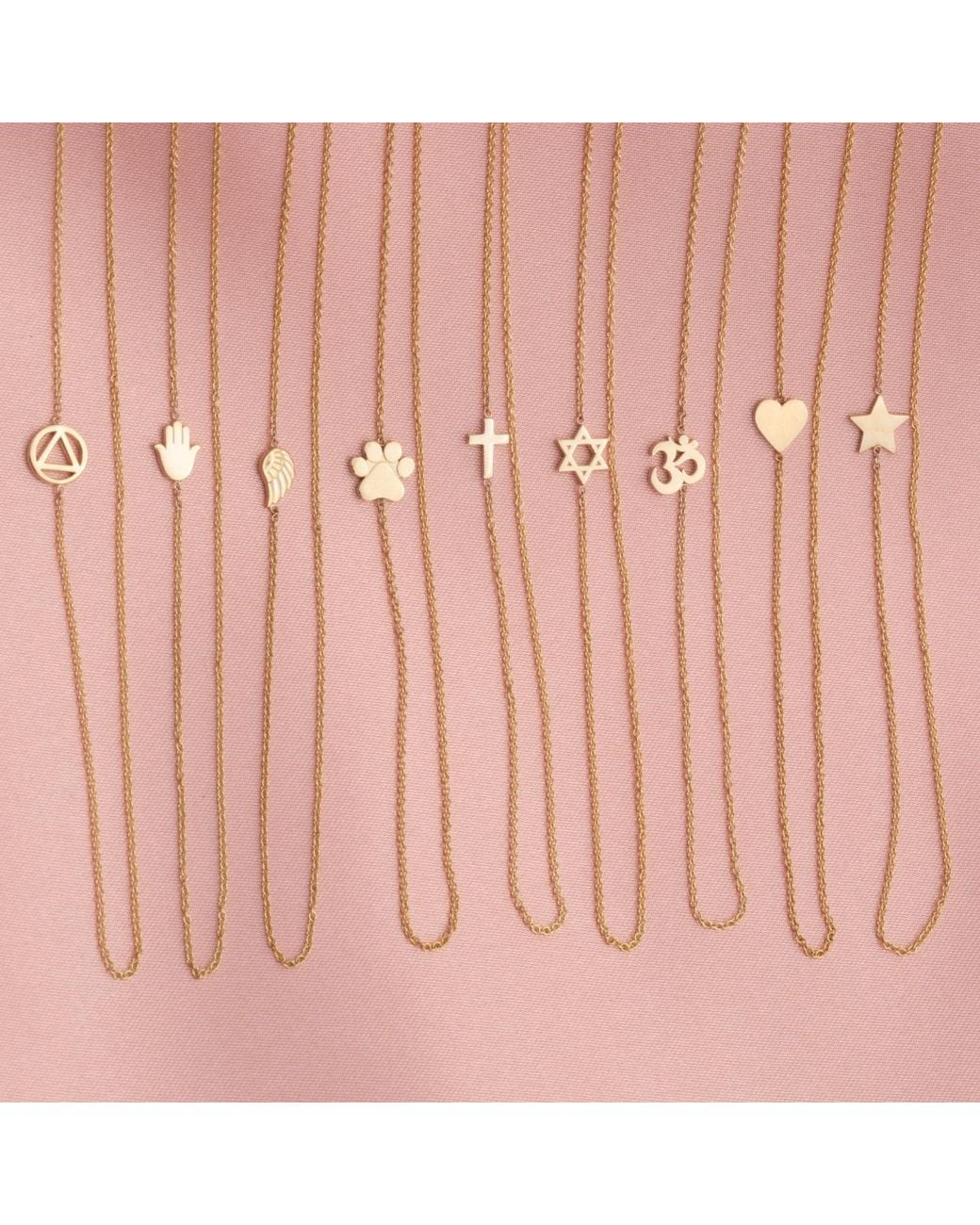 Maya Brenner Metallic 14K Asymmetrical Charm Necklace