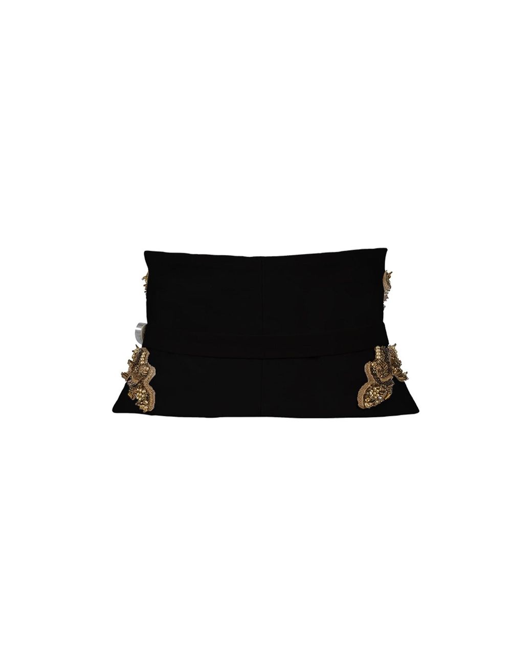 ALINA CERNĂTESCU Black Louvre Wool Belt Wtih Emrboderies