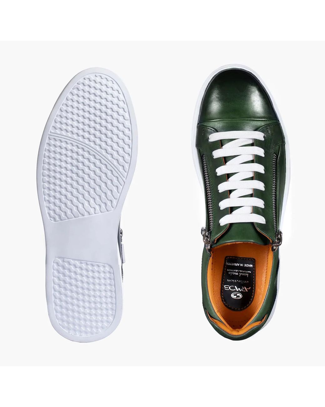 Armos Green Patina Leather Sneaker for men