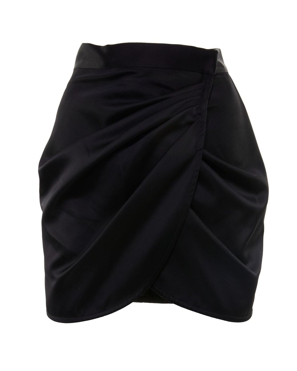 Brenda Agradi Black Wrap Evening Party Mini Skirt