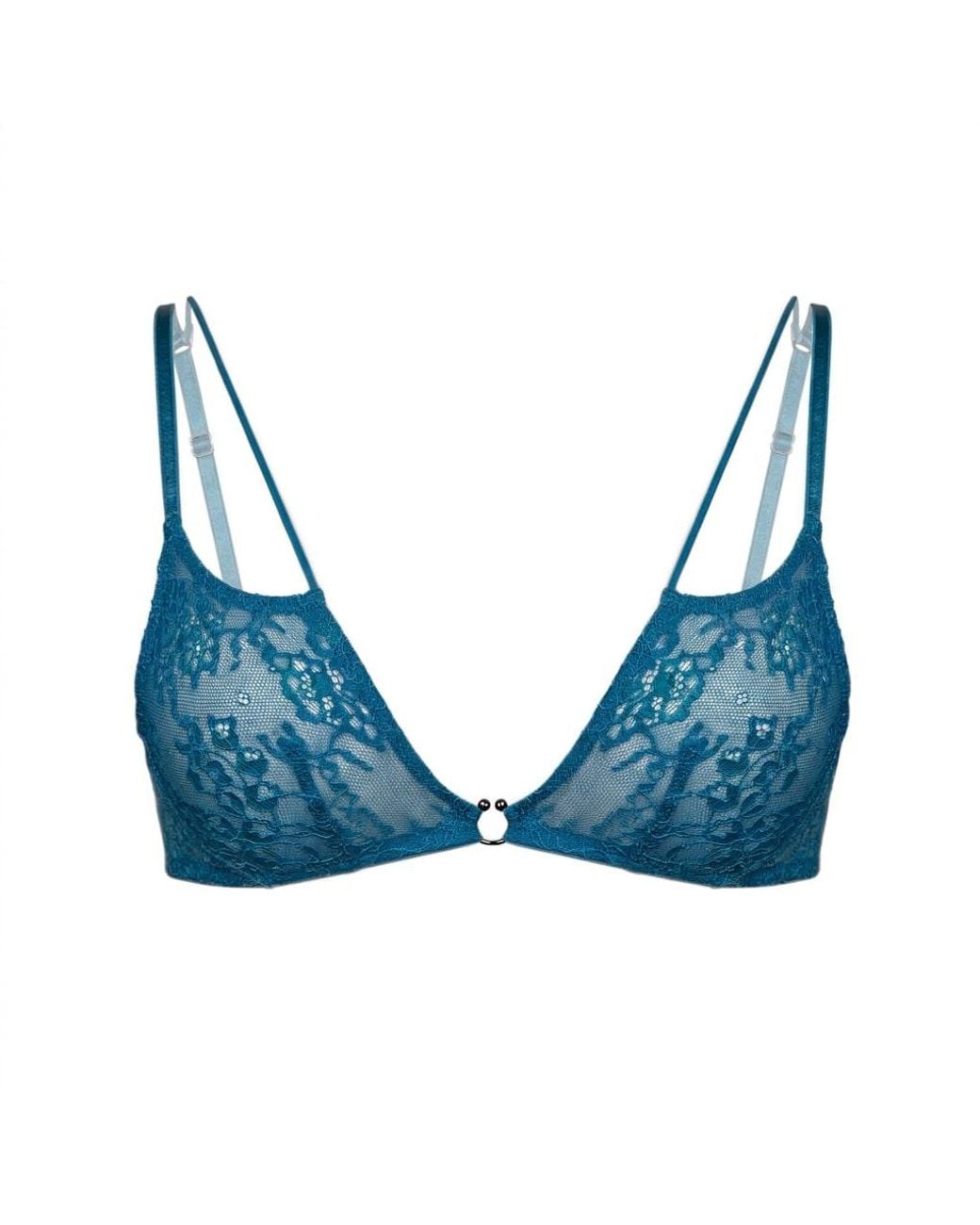 MONIQUE MORIN LINGERIE Blue Amphitrite Bralette Undertow