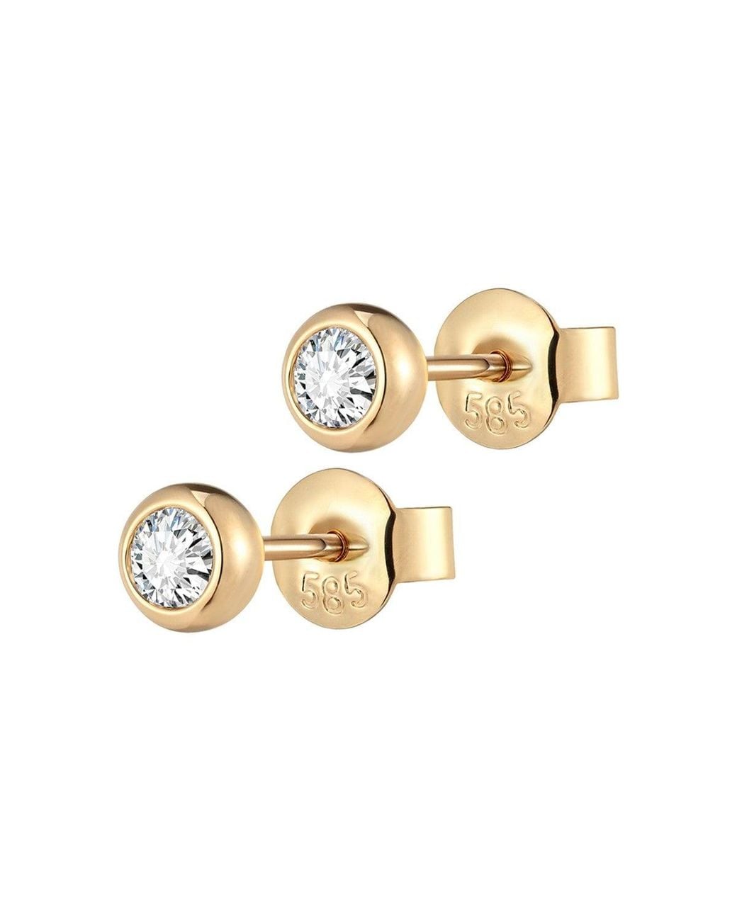 Larisa Beaumont Metallic Beacon Diamond Stud Earrings