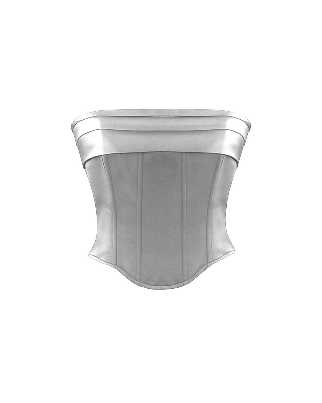 NAZLI CEREN Gray Bridget Satin Corset