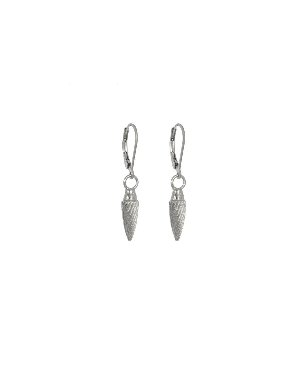 Edge Only Metallic Spiral Drop Earrings Sterling