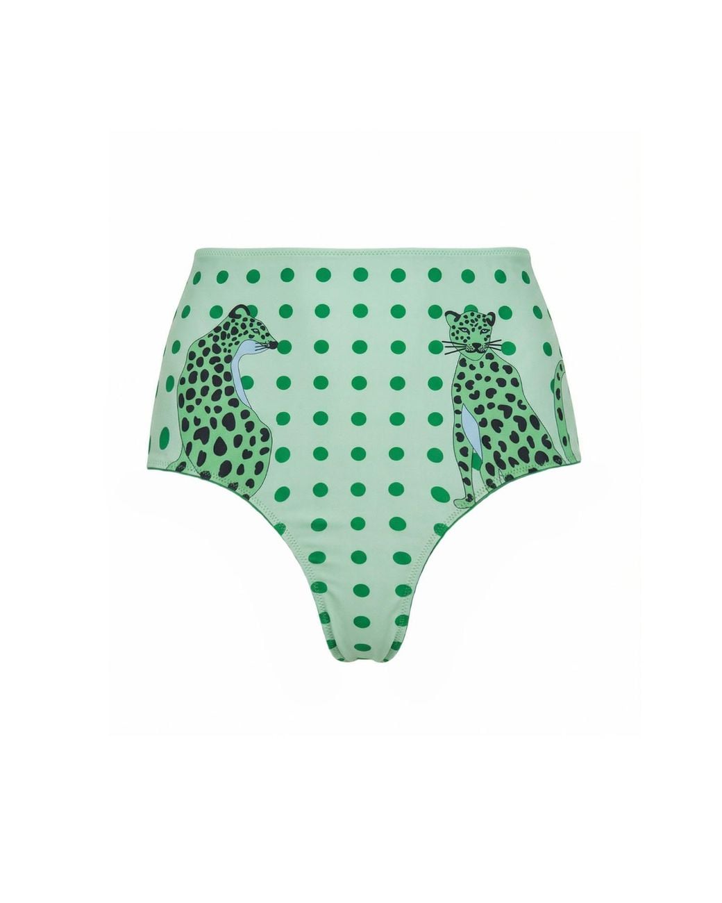Jessie Zhao New York Green Polka Bloom Reversible Bikini Bottom