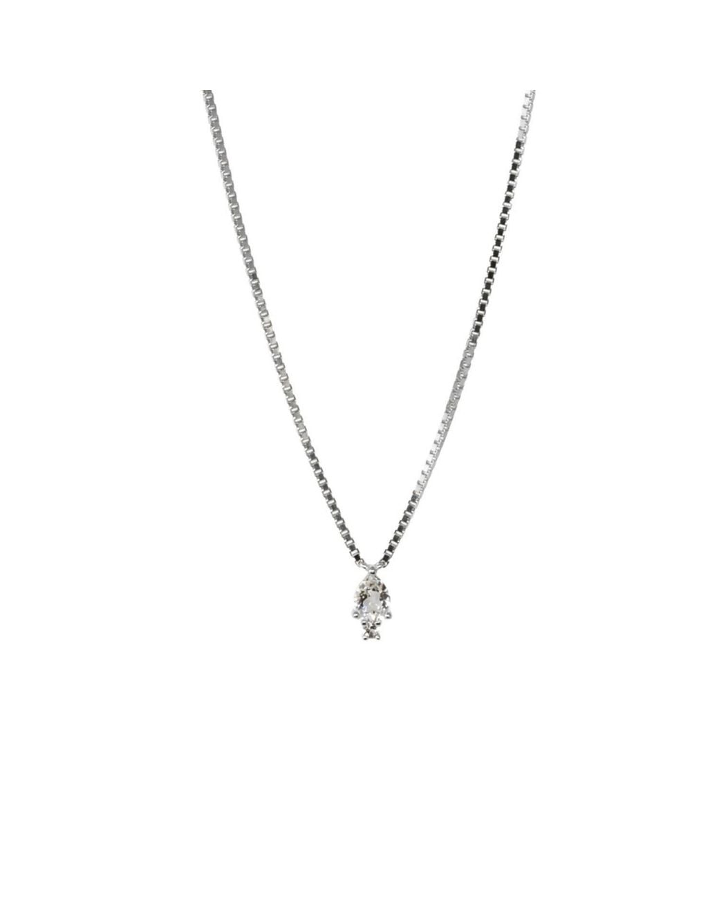 NASI SILVER Purple Pear Atarah Necklace- Amethyst & Topaz
