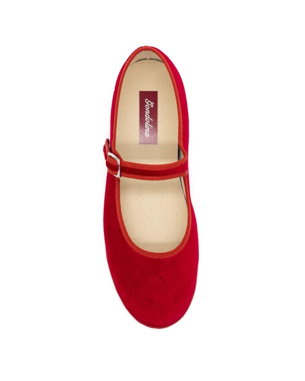 Gondolina Shoes Red Opera Mary Jane Ruby Velvet