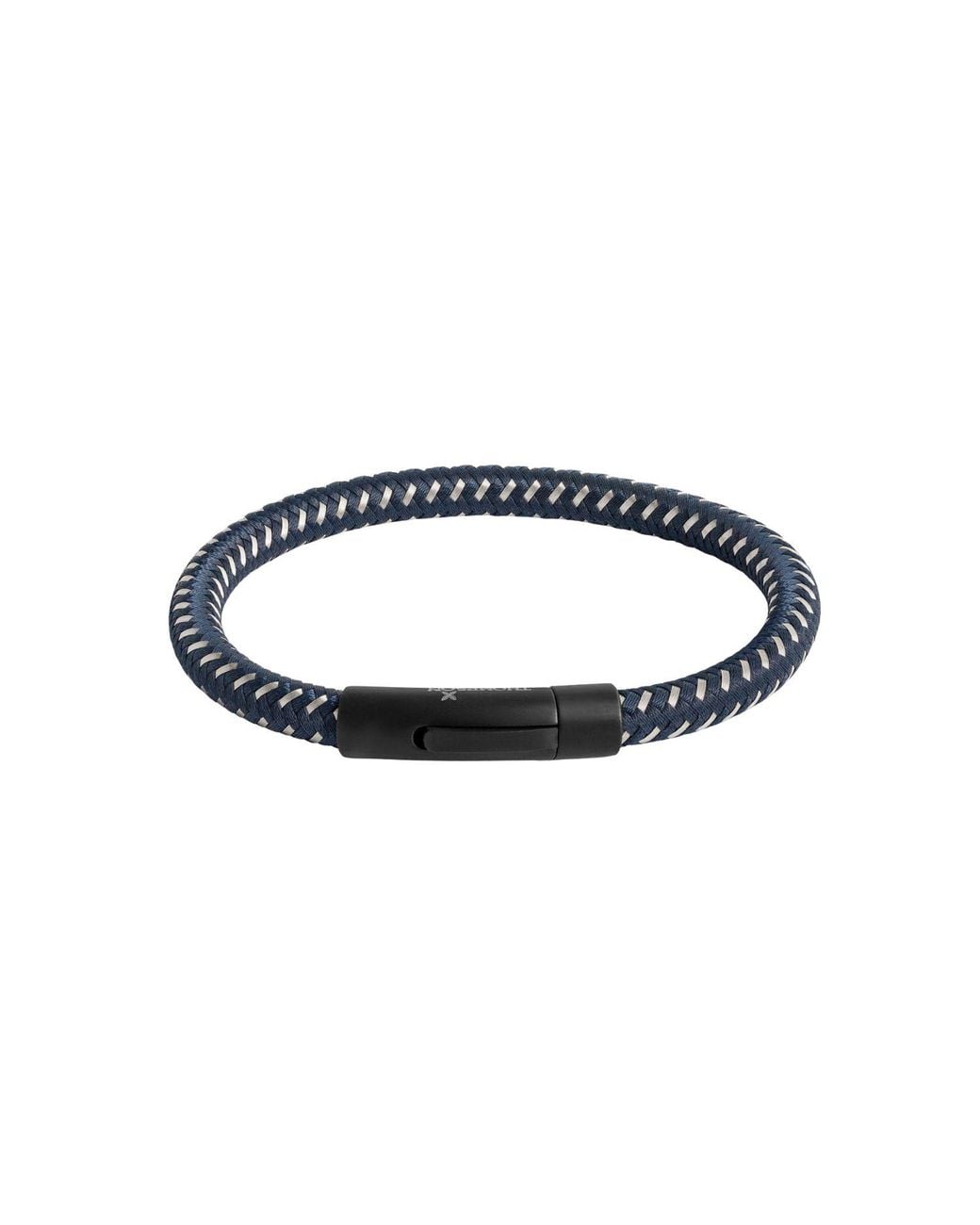 Tateossian Blue Thompson Steel Fusion Bracelet for men